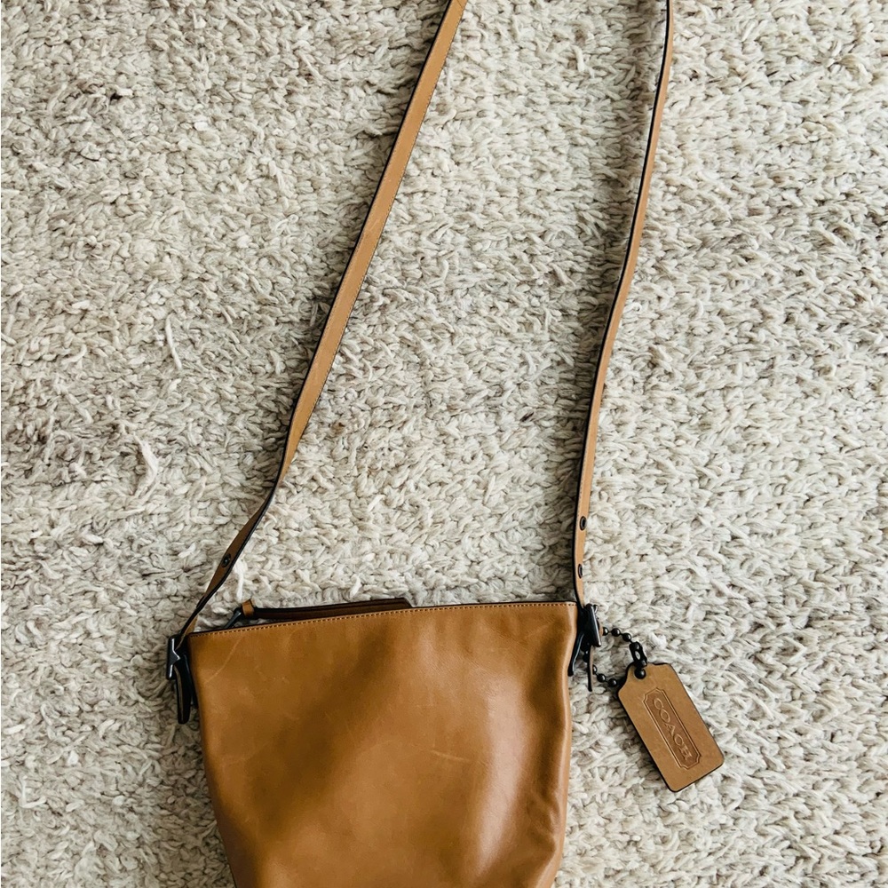 Coach Tan Leather Crossbody Bag
